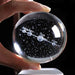 3D Galaxy Crystal Ball with LED Base Solar System - N 6