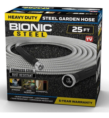 Bionic Steel 25 Foot Garden Hose 304 Stainless Steel Metal Hose 0