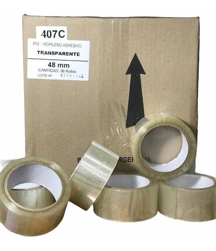 Transparent Adhesive Packing Tape 48x100 - Pack of 36 Units 0