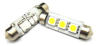 2 X 6418 6411 Canbus Blanco 3 Smd Led Placa Luz Festoon Para 3