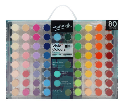 Set De 80 Pinturas Acrilica 3.5ml X80 Colores Vibrantes 0