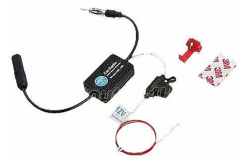 Fortalecer 12V Auto Coche Antena Radio Señal Amplificador 0