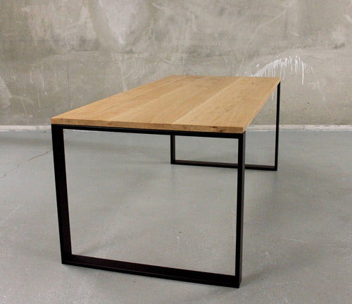 Cambá Muebles Industrial Wooden and Iron Table 200x80 cm 2