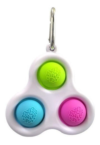 Pop It Fidget Toy Keychain Set of 3 Bubble Sensory Antistress 8