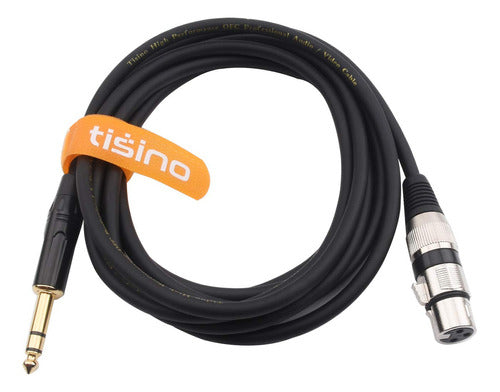 Tisino Xlr Hembra A Conector Trs De 1/4 Pulgadas (0.250 in) 1