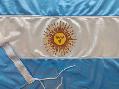 Emblemas Argentinos Premium Argentine Flag 130x250cm with Reinforced Seams and Hanging Ropes 1