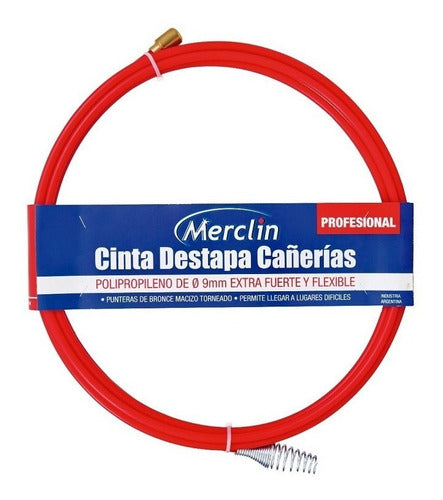 Cinta Flexible Destapa Cañerías Merclin 9 Mm - 5 Metros 0