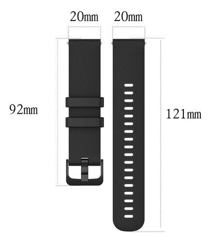 Replacement IBS Silicone Band for Garmin Forerunner 245/645/55 Venu Sq Vivomove 46