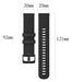 Replacement IBS Silicone Band for Garmin Forerunner 245/645/55 Venu Sq Vivomove 46