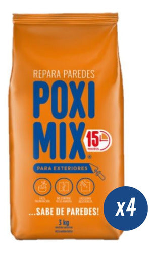 Poximix Exterior Crack Repair 3 Kg Pack of 4 Units - Deacero 1