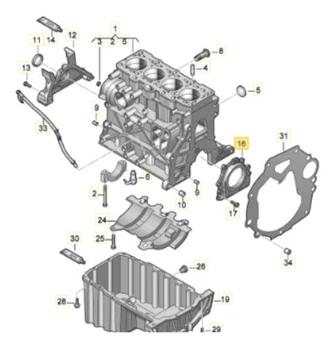 FEBI Germany Reten De Bancada VW Vento Scirocco Golf Sharan Beetle 2