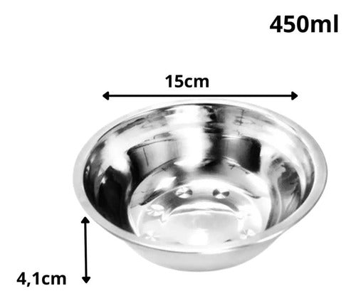 10 Tigelas Redonda Cumbuca Em Aço Inox 15cm 1