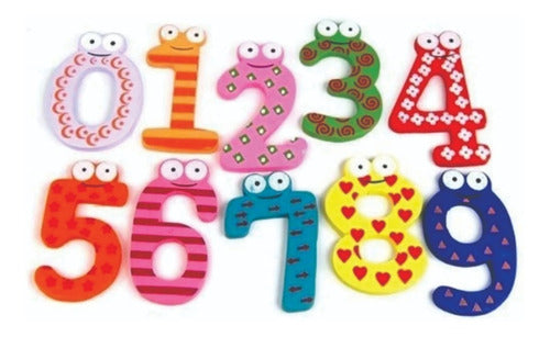 Cubeta Wooden Magnetic Numbers 20 Units Decorated 0 to 9 1