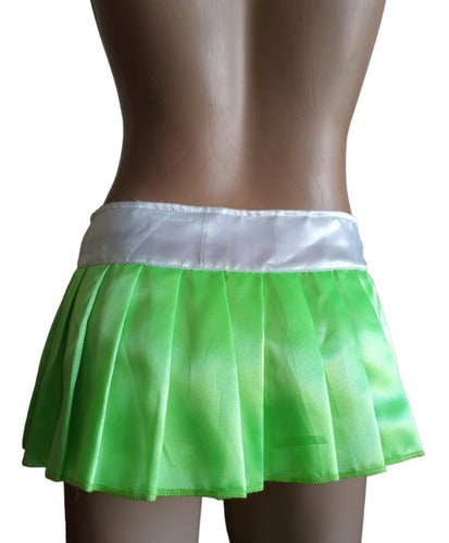 Sexy Eden Micro Mini Pleated Skirt Edén Green and White - Fun* 1