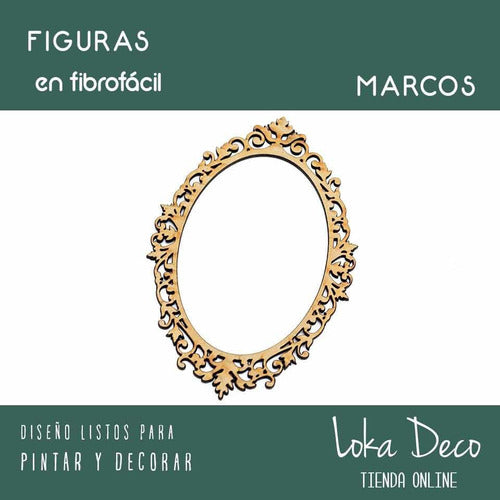 Loka Deco Marcos Calados Vintage - Fibro Fácil 50cm - Oferta! 0