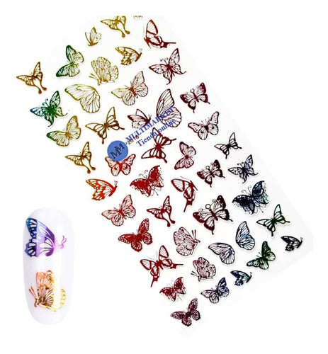 Self-Adhesive Nail Stickers - Butterflies - Nail Art 106