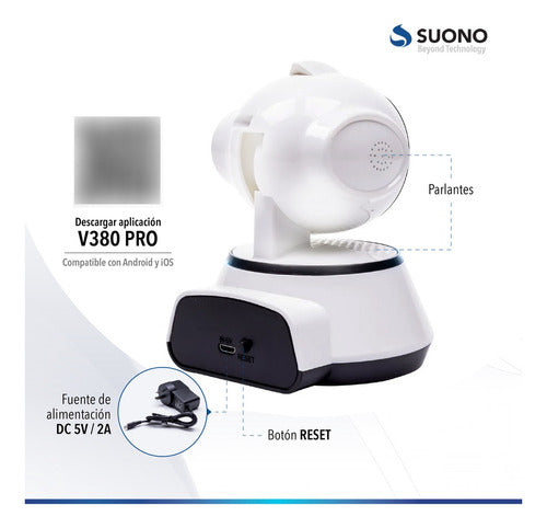 Indoor WiFi Security Camera with Dual Audio Motorized 360° 4