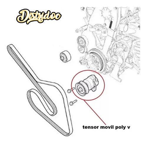 Polea Tensor Polyv Corsa Meriva Astra Montana Agile C/ Labio 4