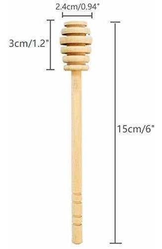 Lassum 10 Piezas De Palos De Madera Para Miel, 6 Pulgadas De 1