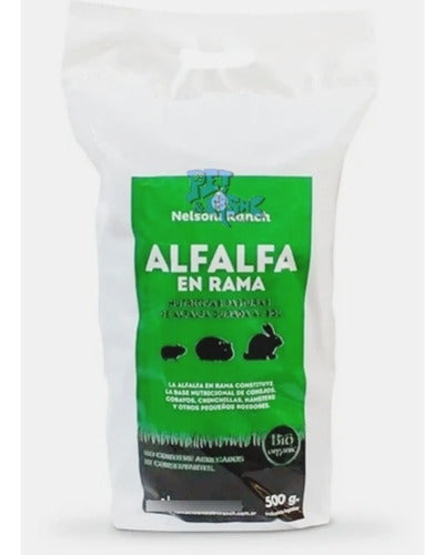 Nelsoni Ranch Alfalfa En Rama X 500 Gr - Hamster, Guinea Pig, Rabbit & Rodents (Pack of 2) 2