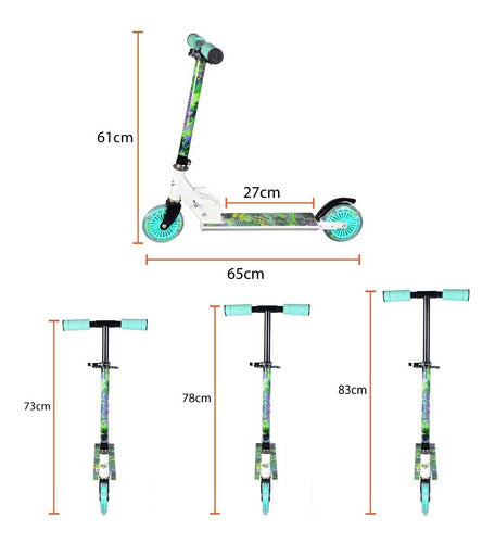 Folding Reinforced Skateboard with Light Up Wheels for Girls and Boys 4