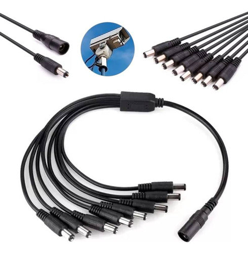 Cable Splitter Corriente P Camaras Cctv 1 Hembra A 16 Machos 4