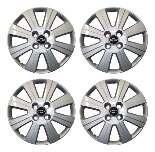 Retov Universal 15-Inch Silver Grey Wheel Cover Set of 4 0