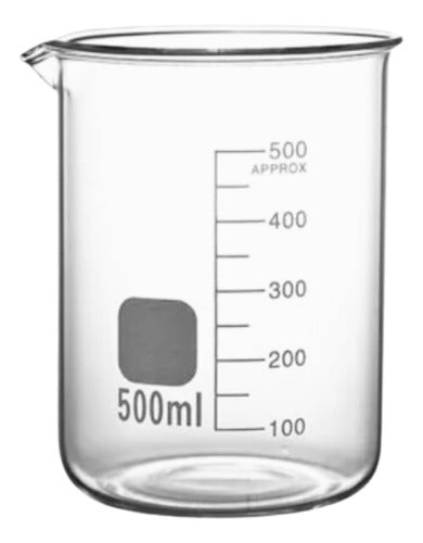 Béquer Becker Vidro 500ml + Perola De Vidro 3mm Laboratório 1