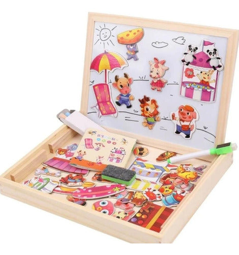 Pizarra Magnética, Juego Didáctico De Madera Para Niños 2