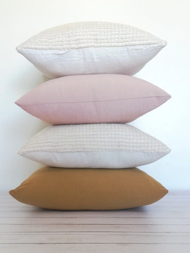 Set of 4 Plain or Striped Tusor Cushions of Your Choice 24