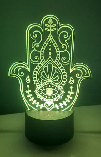 Invitame Creaciones LED Night Light Hand of Fatima 5