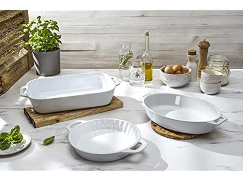 Staub Ceramic Baking Dish Set, 3 Pieces, White 1