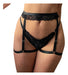 Flowers and Lemons Adjustable Mermaid Lace Garter Belt in Black 0