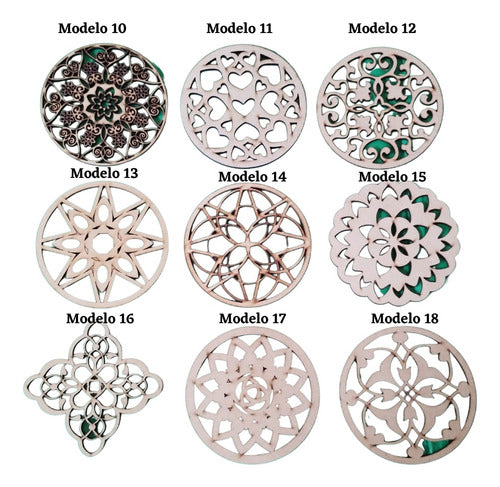 Mundo Fibro 10 Mandalas of 10cm in Fibrofacil 1