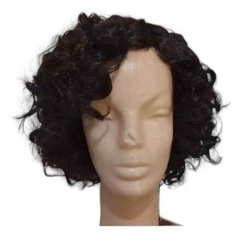 Black Short Wig with Long Fringe by La Parti Wigs! 0