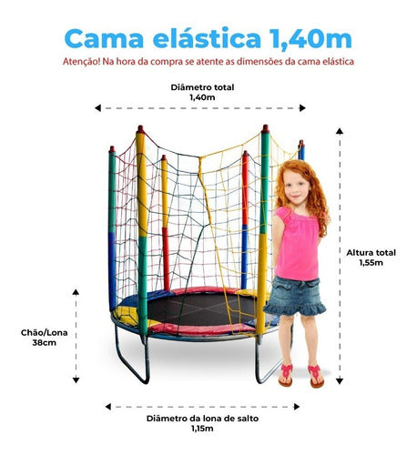 Cama Elástica Pula Pula  1,40m 1