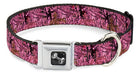 Buckle-Down Dog Collar Safety Belt Camouflage Pink 0