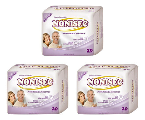 Nonisec Moderate Incontinence Dressing C/Gel Adult X 60 Units 0