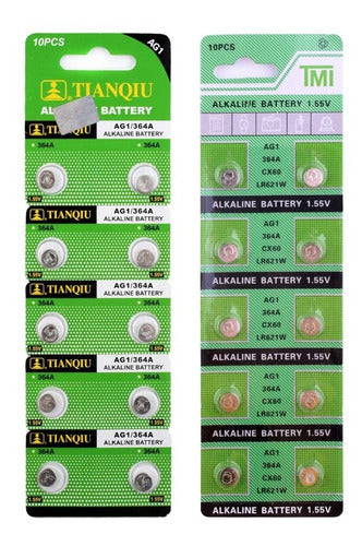 Everest Shopping Alkaline Battery AG-1 LR621W 1.55V for Watches and Headphones 0