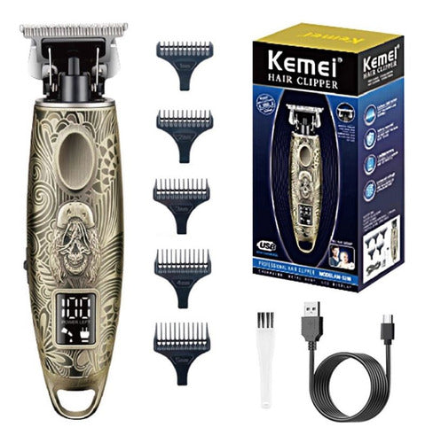 Cortadora De Pelo Kemei Km-3298 (recargable, Pantalla Led) 0