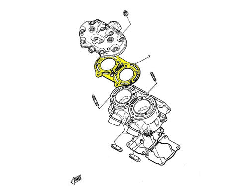 Junta Tapa Cilindro Yamaha Atv Yfz 350 Banshee 88 - 06 3