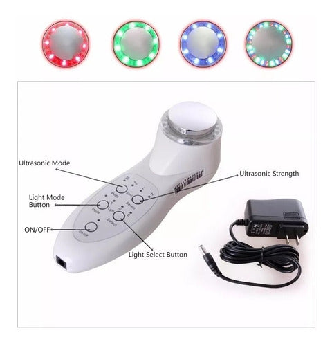 Masajeador Ultrasonico Luz Fototerapia Facial,arrugas,acne 0