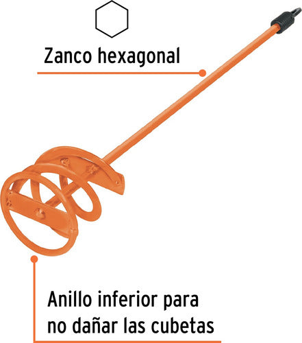 Truper Paint Mixer Stirrer for Drill 8x40cm 1