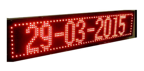 LED Programmable Sign Board 12 Volt 68 x 20 cm Monochrome Pass-through 5