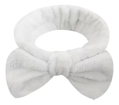 PM Complementos Velvet Bow Headband for Makeup and Facial Cleansing 0