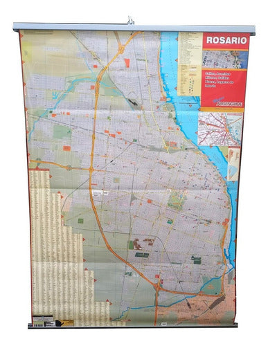 Material Didáctico City Map of Rosario 80x60cm Laminated and Encased 0