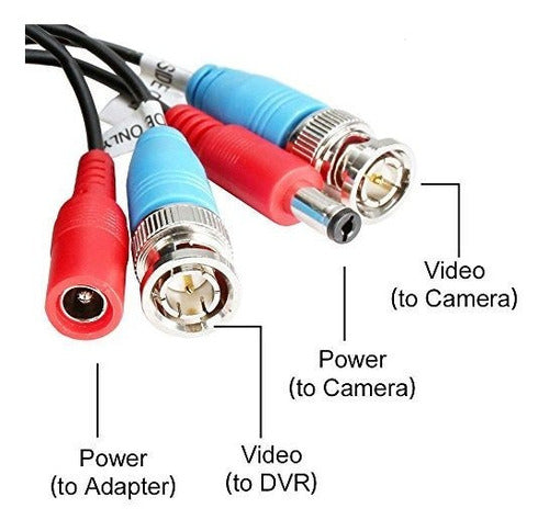 Zosi 100ft Bnc Video Macho Dc Power Jack Cable De Extension 2