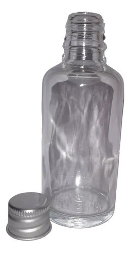 Impofra Transparent Glass Bottle 30ml Aluminum Cap Pack of 50 0