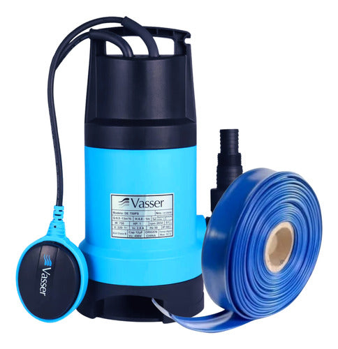 Vasser Dirty Water Drainage Pump 1hp + 10m Hose 0