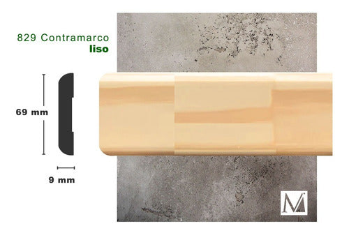 Maderart Molding Contramarco Madera 9x69mm Pack 21 Mts 1